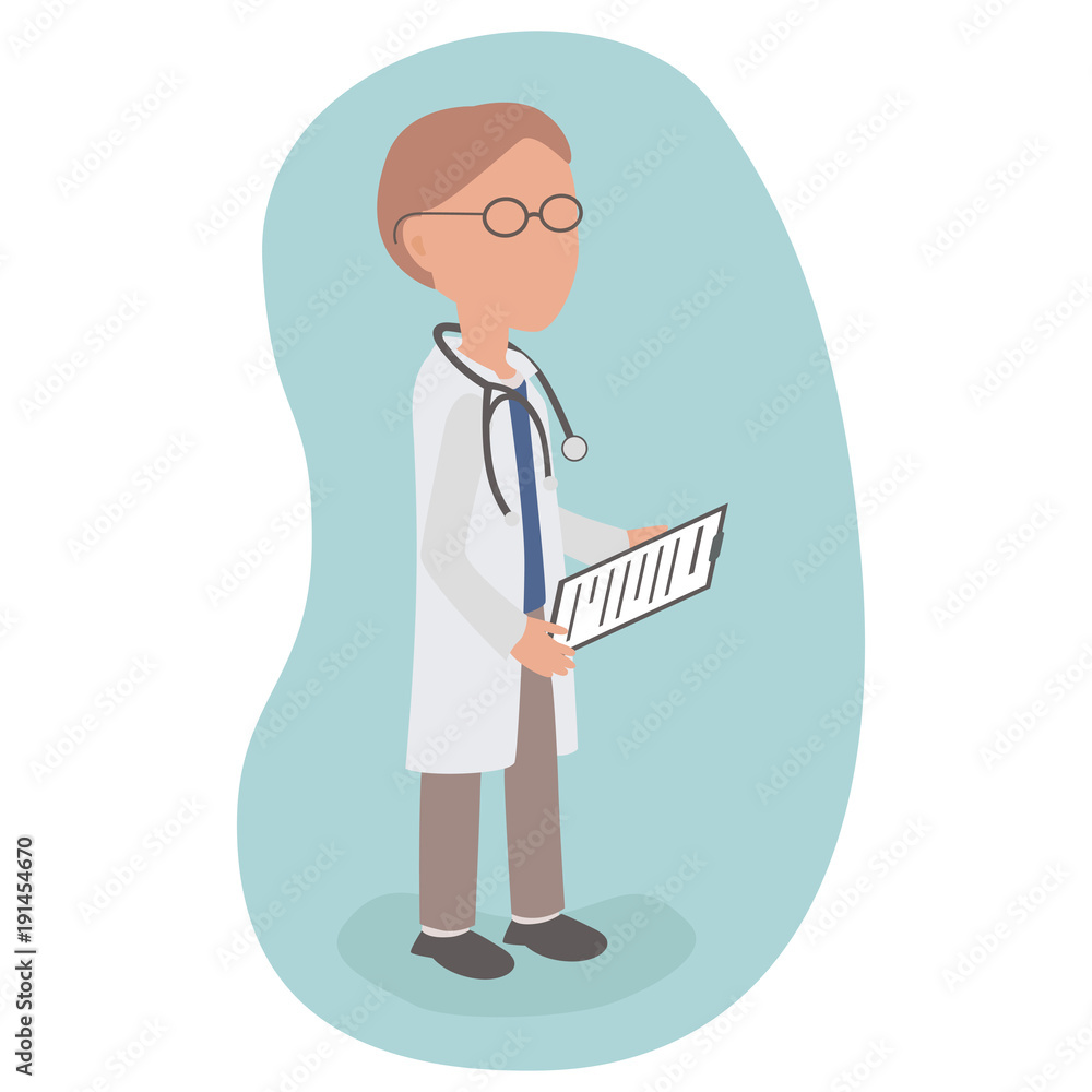 Doctor working with Stethoscope and Clipboard Doctor working with Stethoscope and Clipboard