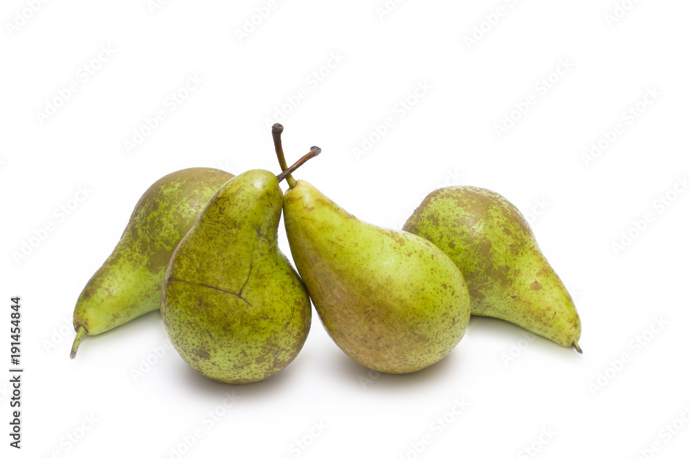 Pears on a white background. Composition of pears on a white background. Pears on a white background. Composition of pears on a white background.