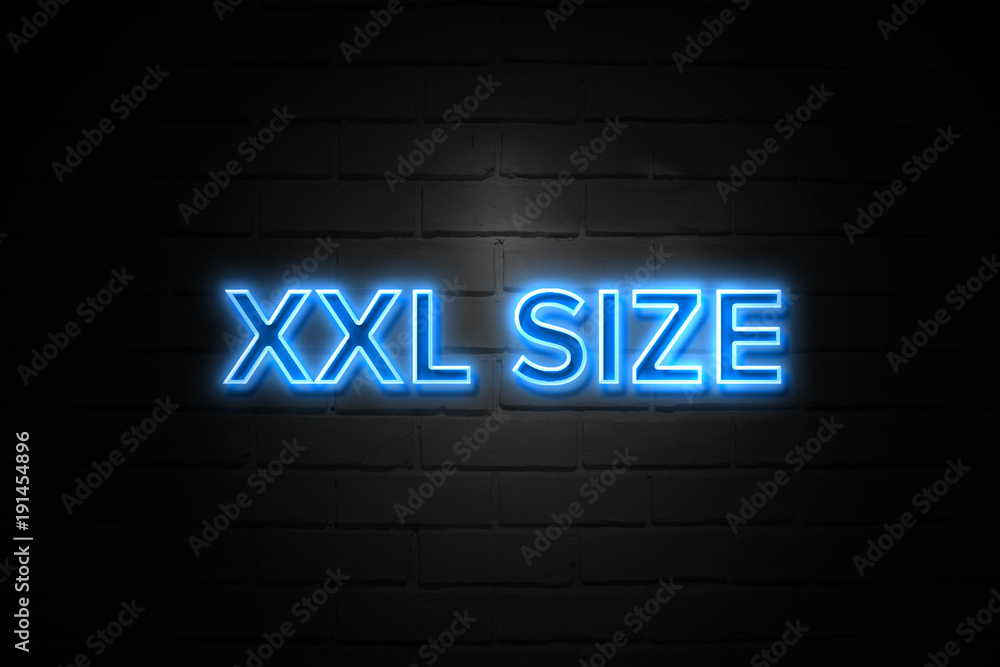 Xxl Size neon Sign on brickwall Xxl Size neon Sign on brickwall