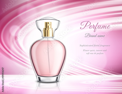 Perfume Product Realistic Advertisement Poster 