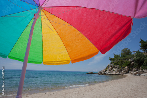 Colorful Umbrella Beach Sea © VILevi
