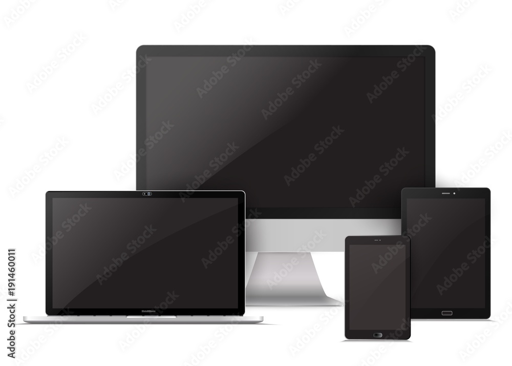 Electronic gadgets, isolated, on white background. Electronic gadgets, isolated, on white background.