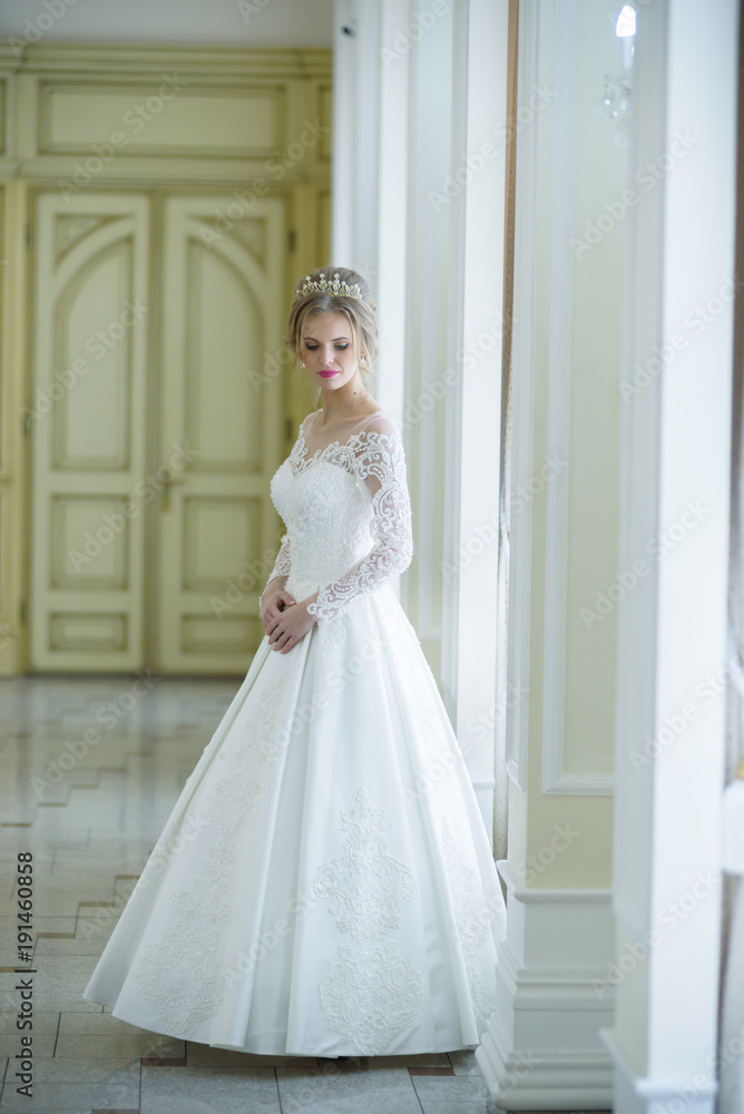 Beautiful bride in wedding dress