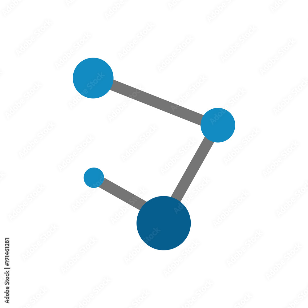 Blue Network Connection Abstract Symbol