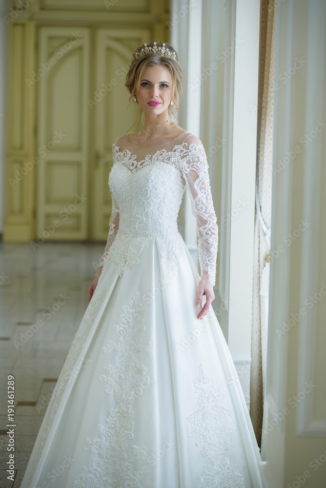Beautiful bride in wedding dress Beautiful bride in wedding dress