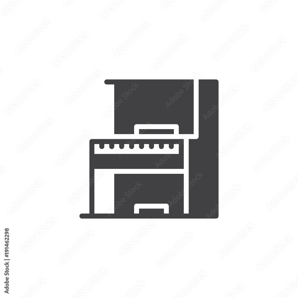 Retro piano icon vector, filled flat sign, solid pictogram isolated on white. Symbol, logo illustration. Retro piano icon vector, filled flat sign, solid pictogram isolated on white. Symbol, logo illustration.
