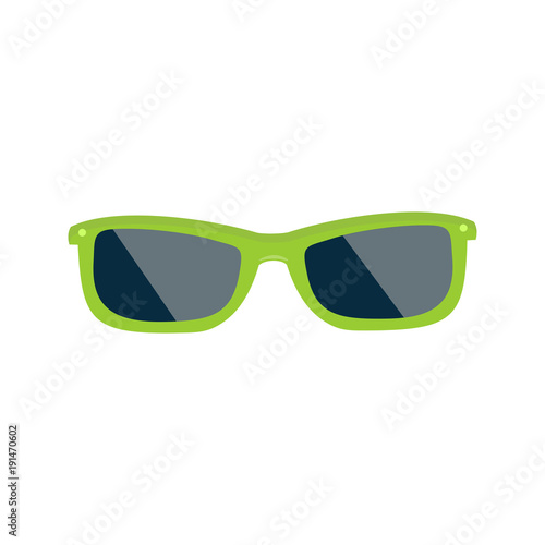 Stylish Green Sunglasses Illustration