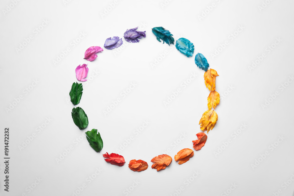 Colorful circle made of dried flower leaves. Perfect for postcard on Valentine day Colorful circle made of dried flower leaves. Perfect for postcard on Valentine day