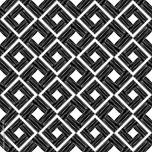 Black and white painted stripes. Seamless geometric pattern. Bright colors and simple shapes. Trendy seamless pattern designs.