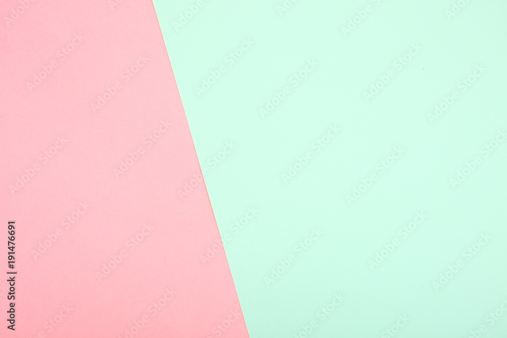 mint and pink paper