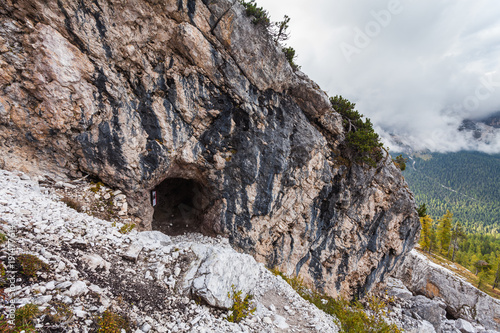 Trenches of World War in Dolomites, Cinque Torri