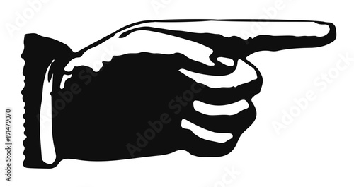 Finger zeigt auf etwas - finger points to something