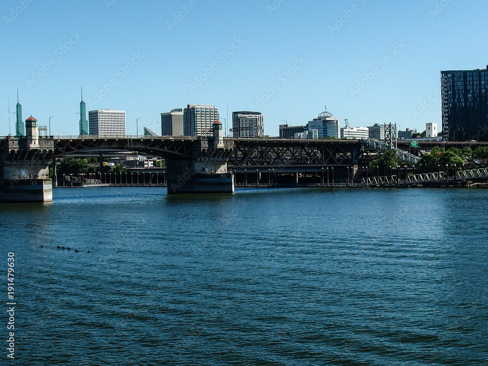 Beautiful landscape of Portland city