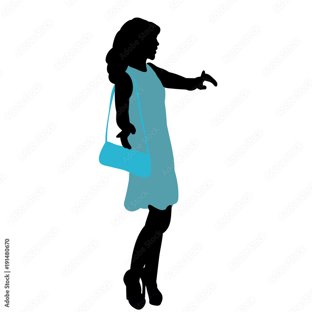 silhouette of woman dancing on white background silhouette of woman dancing on white background