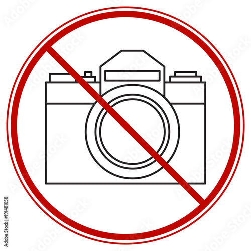 Photographing forbid symbol