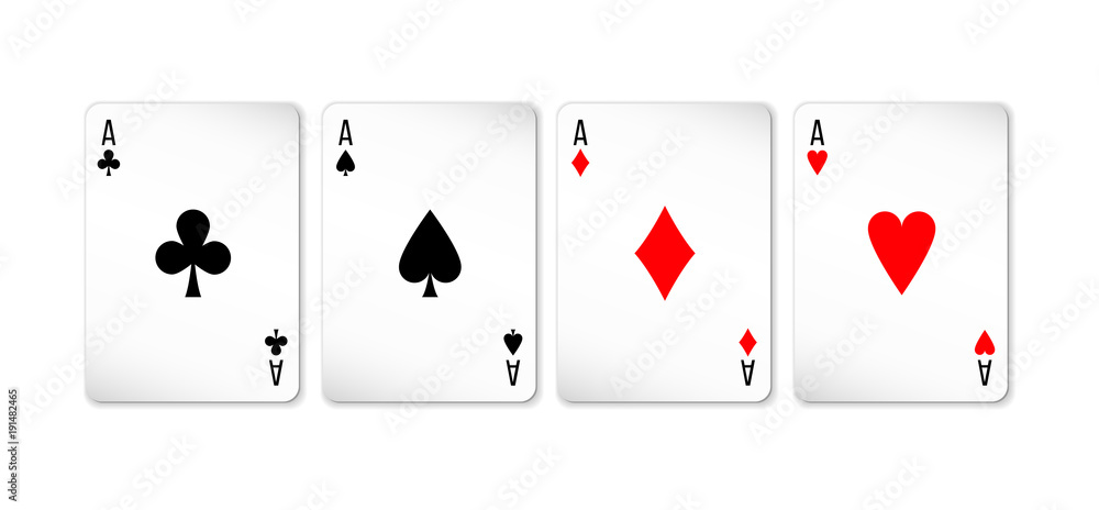 Set of four aces deck of cards Set of four aces deck of cards