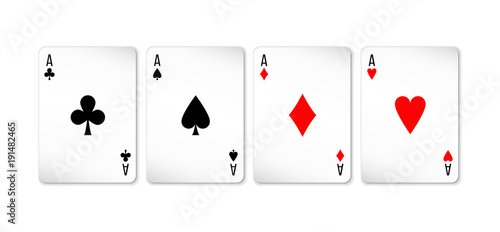 Set of four aces deck of cards