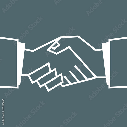 Flat Handshake Icon. Flat Handshake Icon. Vector illustration.