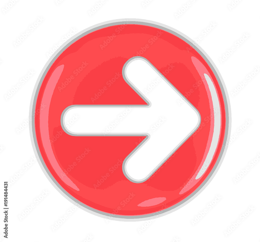 Button with arrow sign. Image with clipping path Button with arrow sign. Image with clipping path