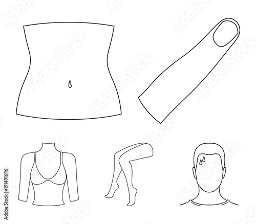 Finger, female feet, female, bust. Part of the body set collection icons in monochrome style vector symbol stock illustration web.
