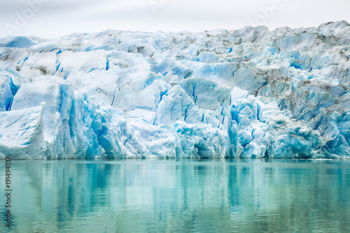 Ice closeup of the Grey glacier at Torres del Paine National park. Patagonia, Chile