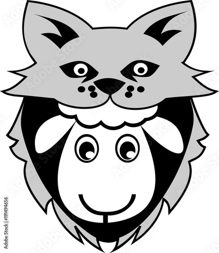 Un mouton se déguise en loup pour paraître plus fort et tromper l'adverser ou énemi
