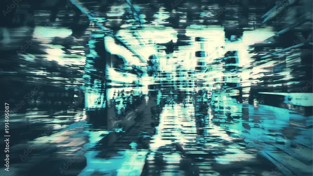 Traveling through a maze of chaotic data (Loop). Traveling through a maze of chaotic data (Loop).