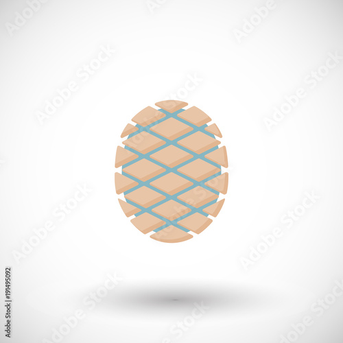 Agave core or heart flat vector icon