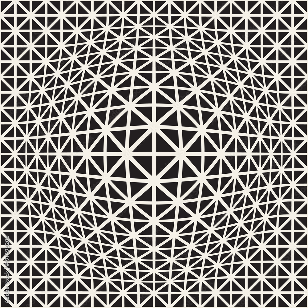 Halftone bloat effect optical illusion. Abstract geometric background design. Vector seamless black and white pattern. Halftone bloat effect optical illusion. Abstract geometric background design. Vector seamless black and white pattern.