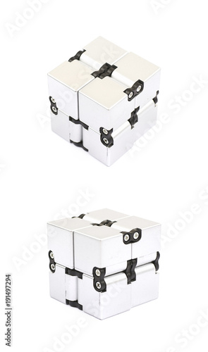 Unfoldable cube puzzle isol...