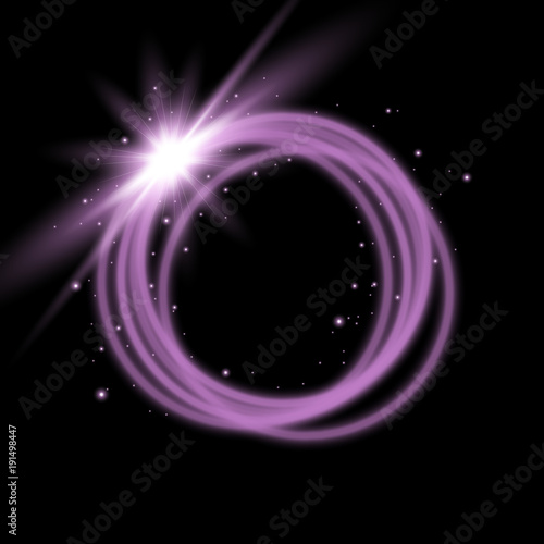 Light ring with tracing effect