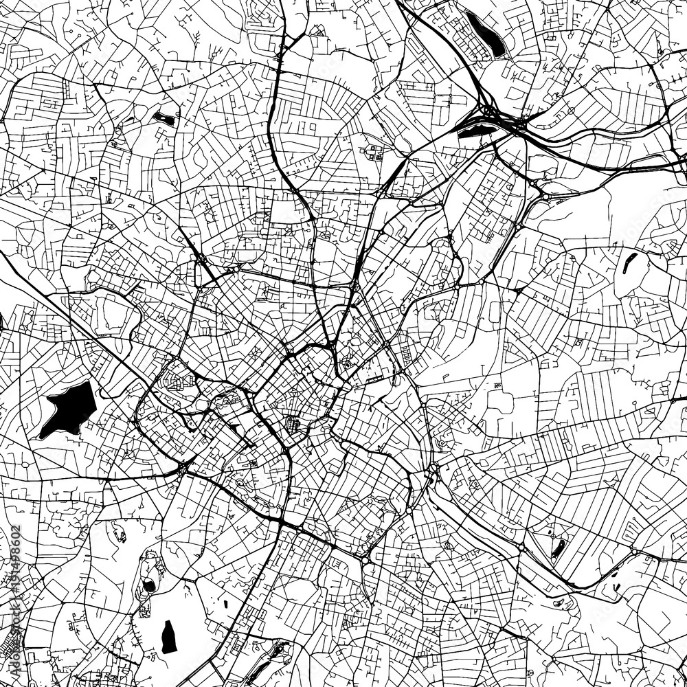 Birmingham Downtown Vector Map
