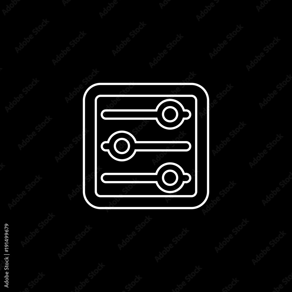 Equalizer interface button symbol vector icon Equalizer interface button symbol vector icon