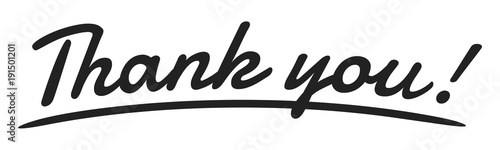 "Thank you" Handwriting, Vector Illustration