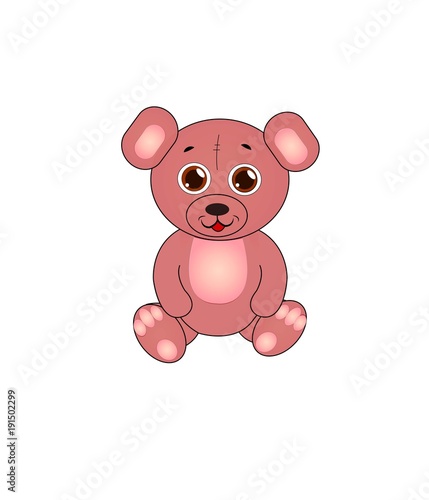 bear cartoon on awhite background