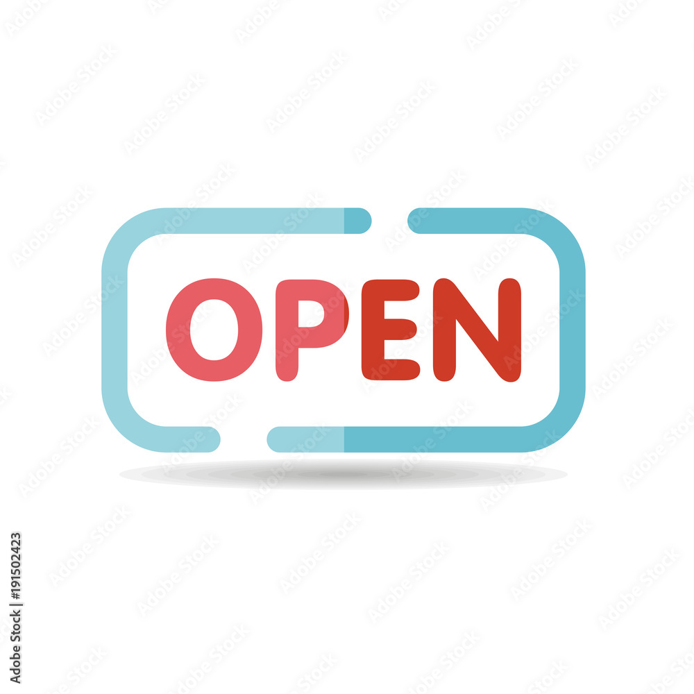 Open Vector icon on white background Open Vector icon on white background