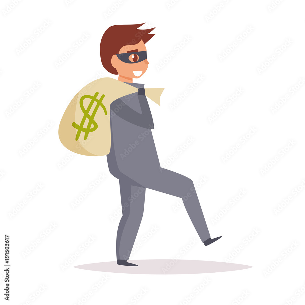 Robber. Vector. Cartoon. Isolated Robber. Vector. Cartoon. Isolated