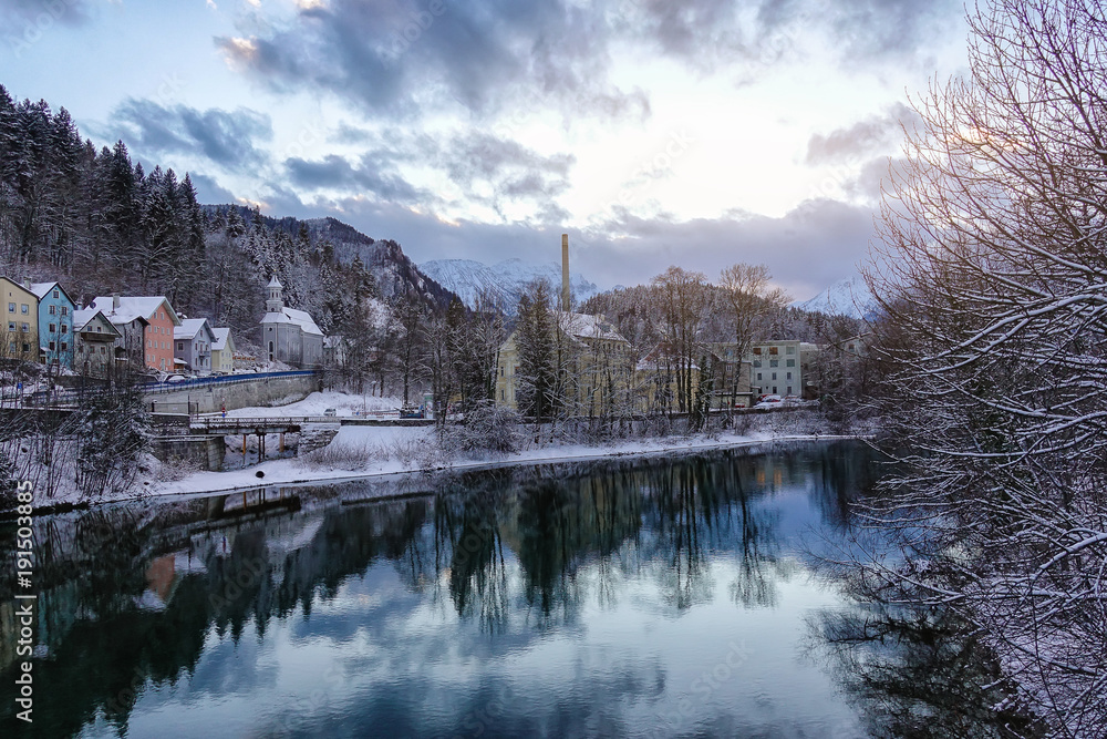 Fototapeta premium Heavy snow in the winter of Europe