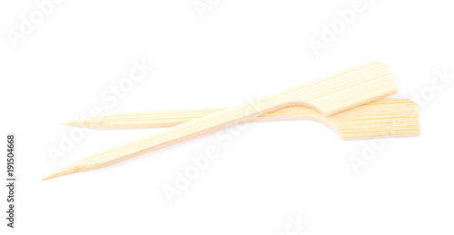 Wooden toothpicks isolated