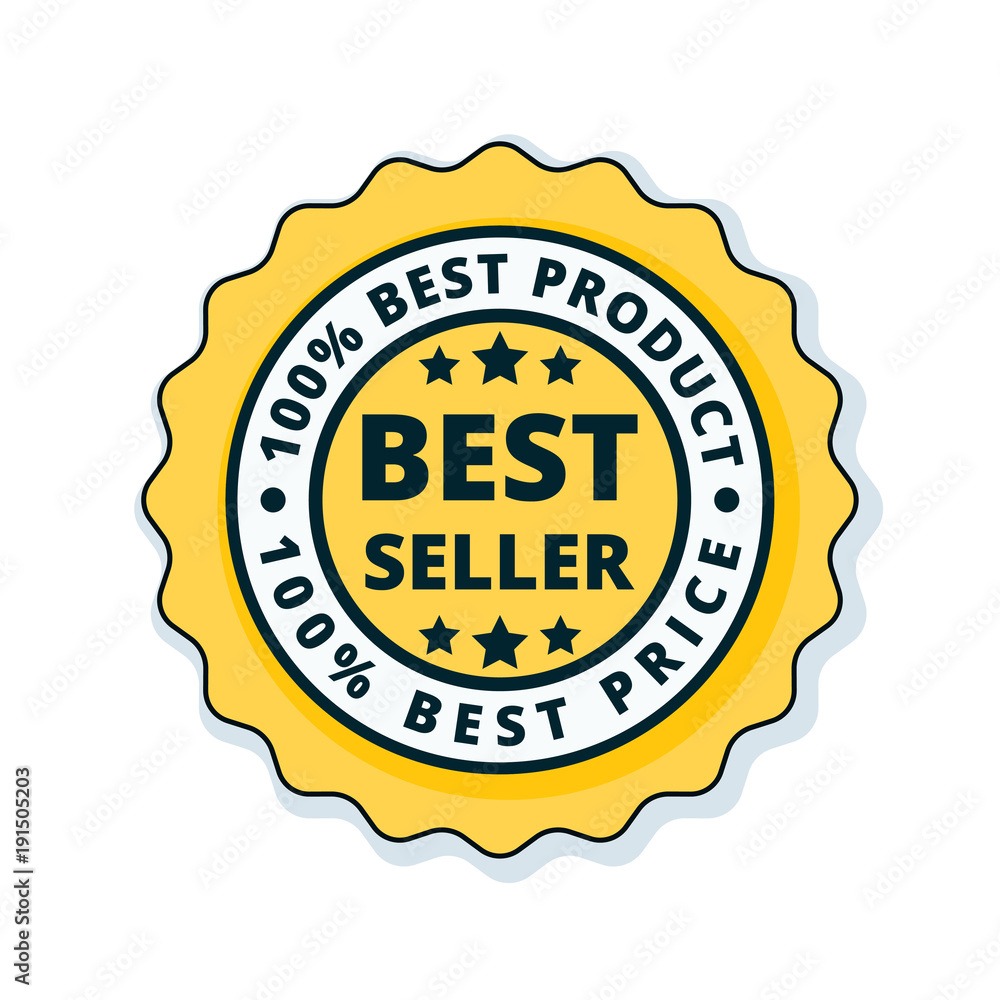 Best Seller label illustration Best Seller label illustration