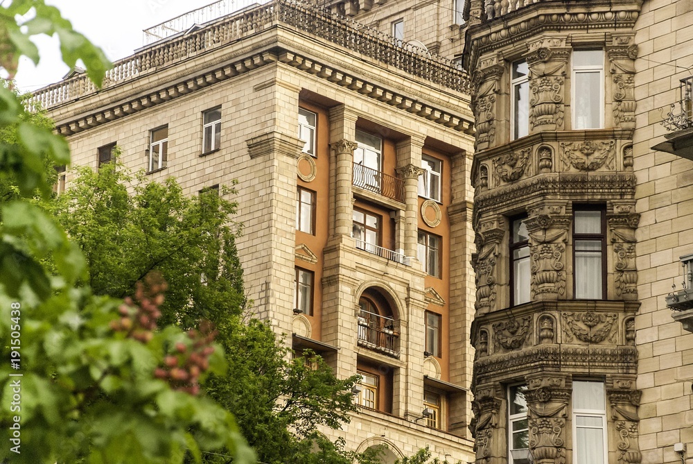 Khreshchatyk street building in Kiev center.