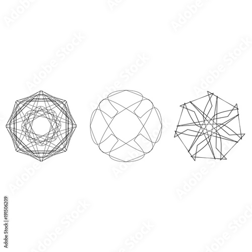 Geometric pattern icon star astrology pentagram symbol