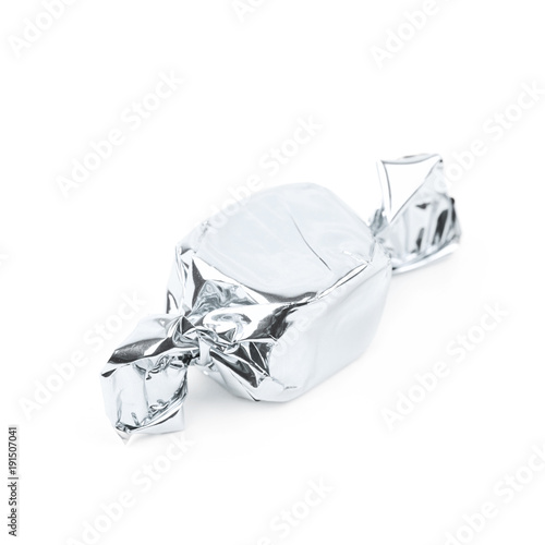 Wrapped candy isolated