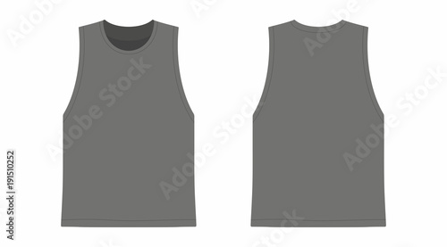  Front and back views of men's black t-shirt on white background