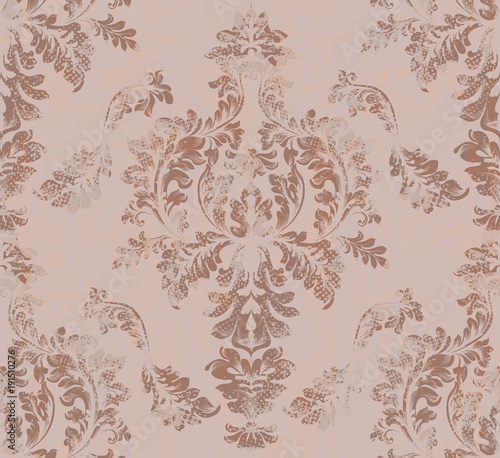 Baroque Damask pattern Vector. Royal fabric background. Luxury texture decors