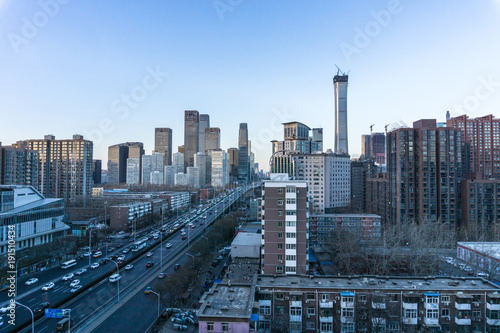 panoramic cityscape in beijing