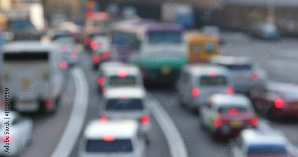 Blur view of traffic congestion Blur view of traffic congestion