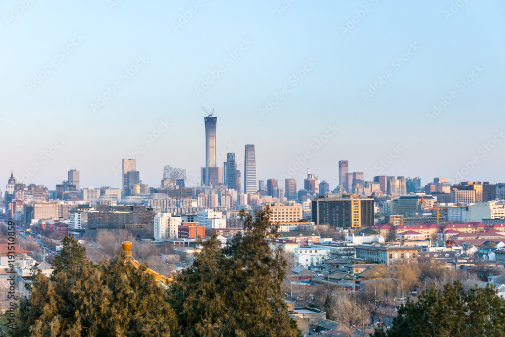 panoramic cityscape in beijing