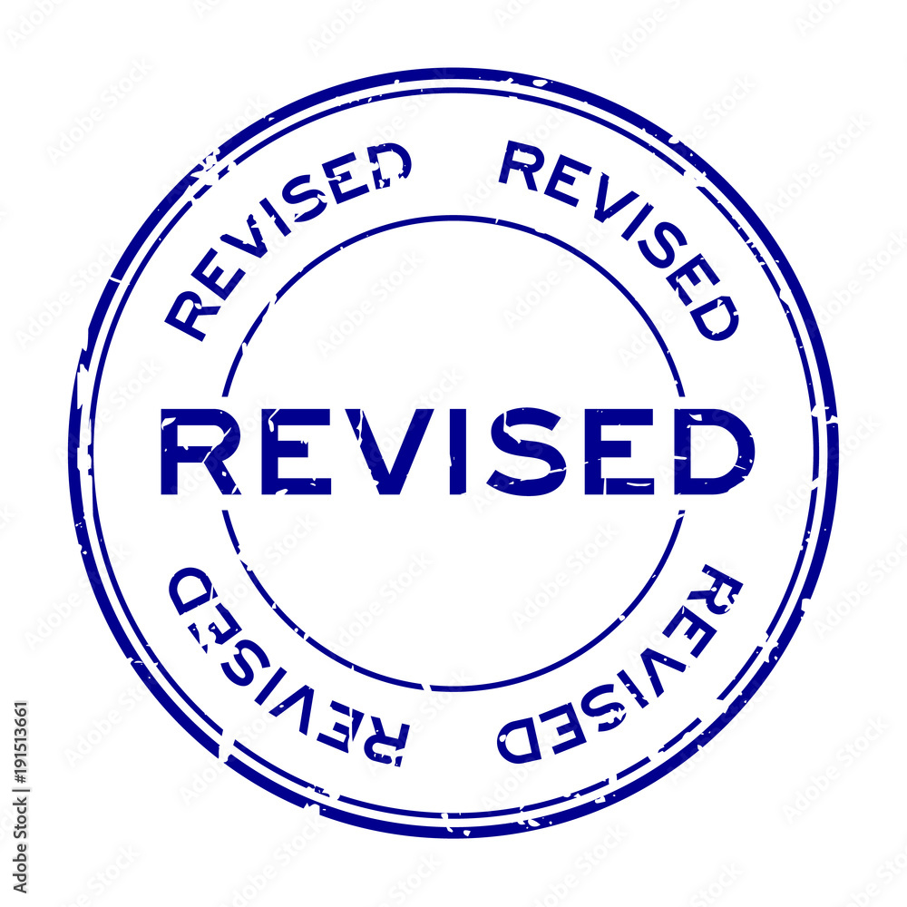 Grunge revised round rubber seal stamp on white background Grunge revised round rubber seal stamp on white background