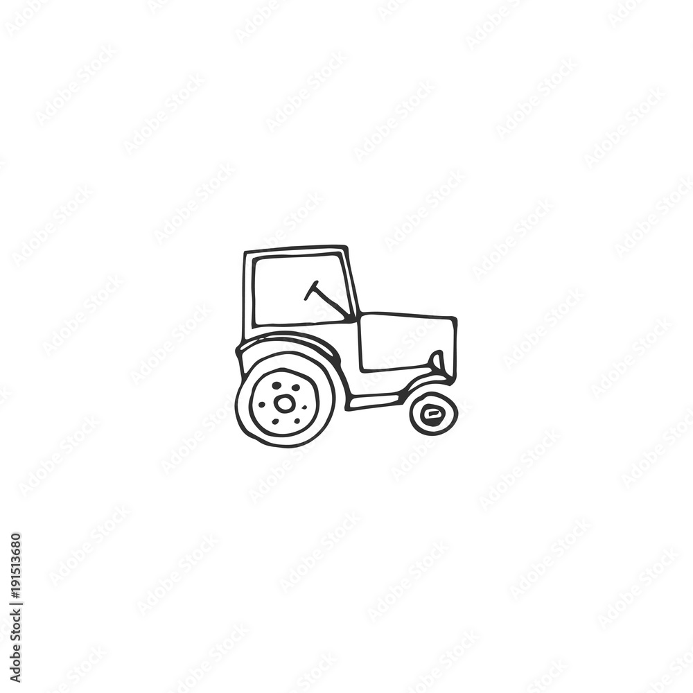 tractor vector draw